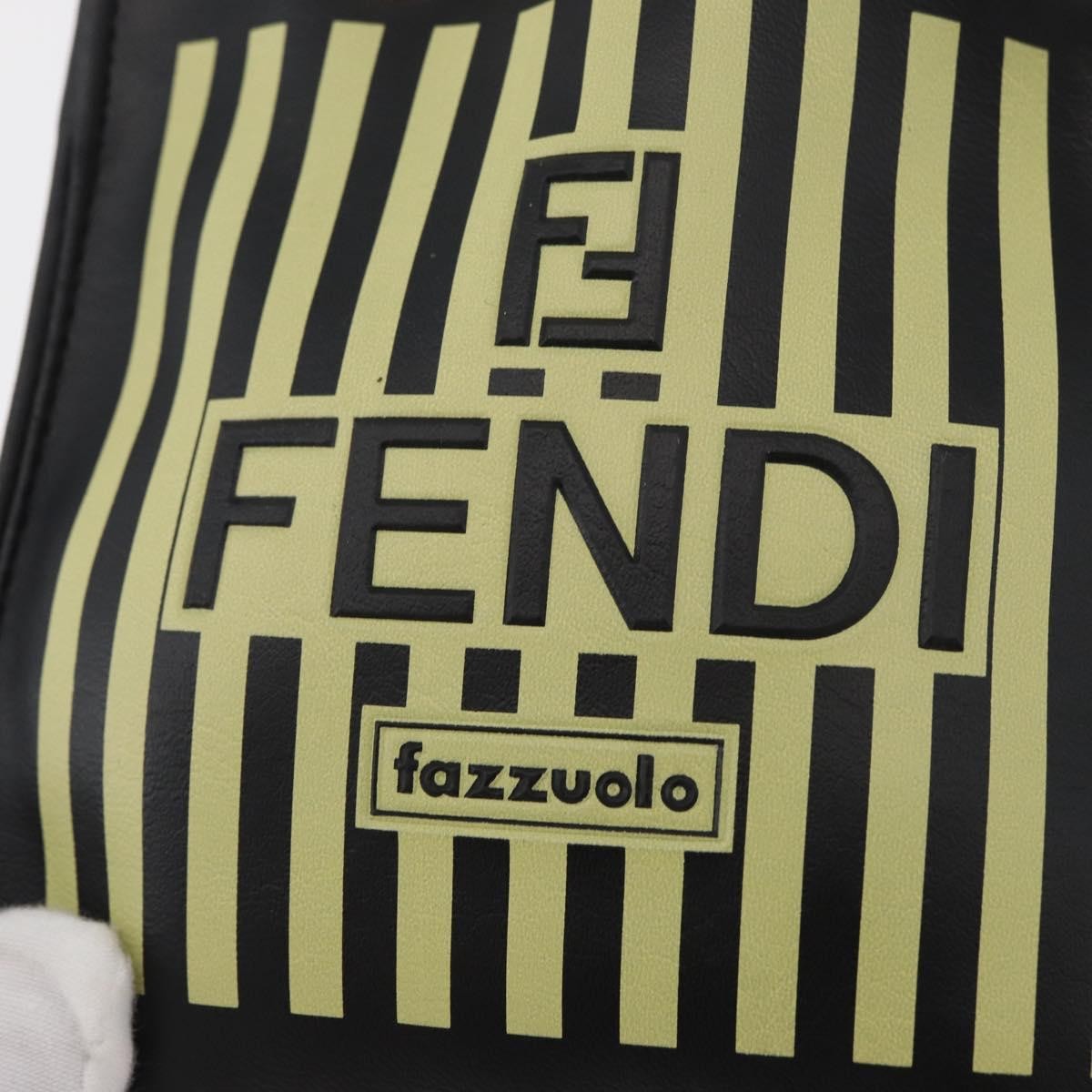 Fendi Fazzuolo Leather Black Polyester Tote Bag Bag (Pre-Owned)