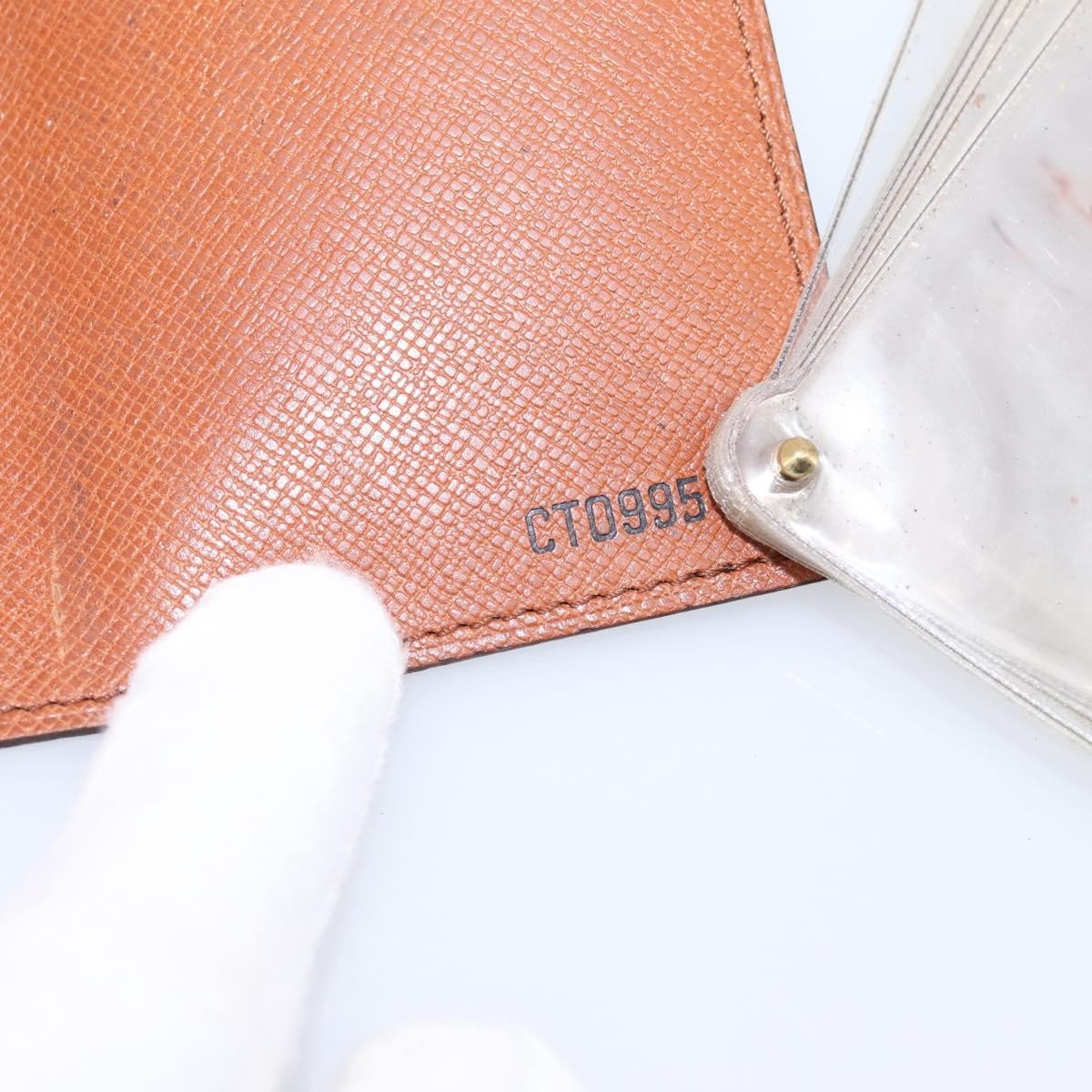 Louis Vuitton Porte Cartes Pression Card Case Monogram Canvas Brown Canvas Card Holders Accessory (Pre-Owned)