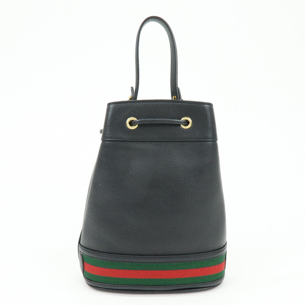 Gucci Ophidia Bucket Leather Black Leather Handbag (Pre-Owned)