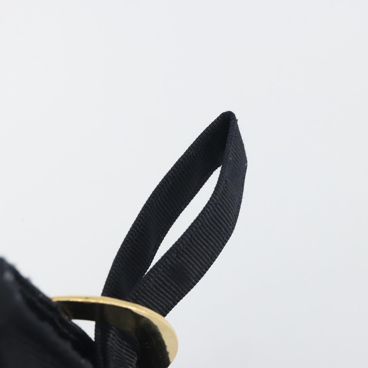 Celine Circle Logo Pouch Canvas Black Canvas Clutche & Pouche Bag (Pre-Owned)