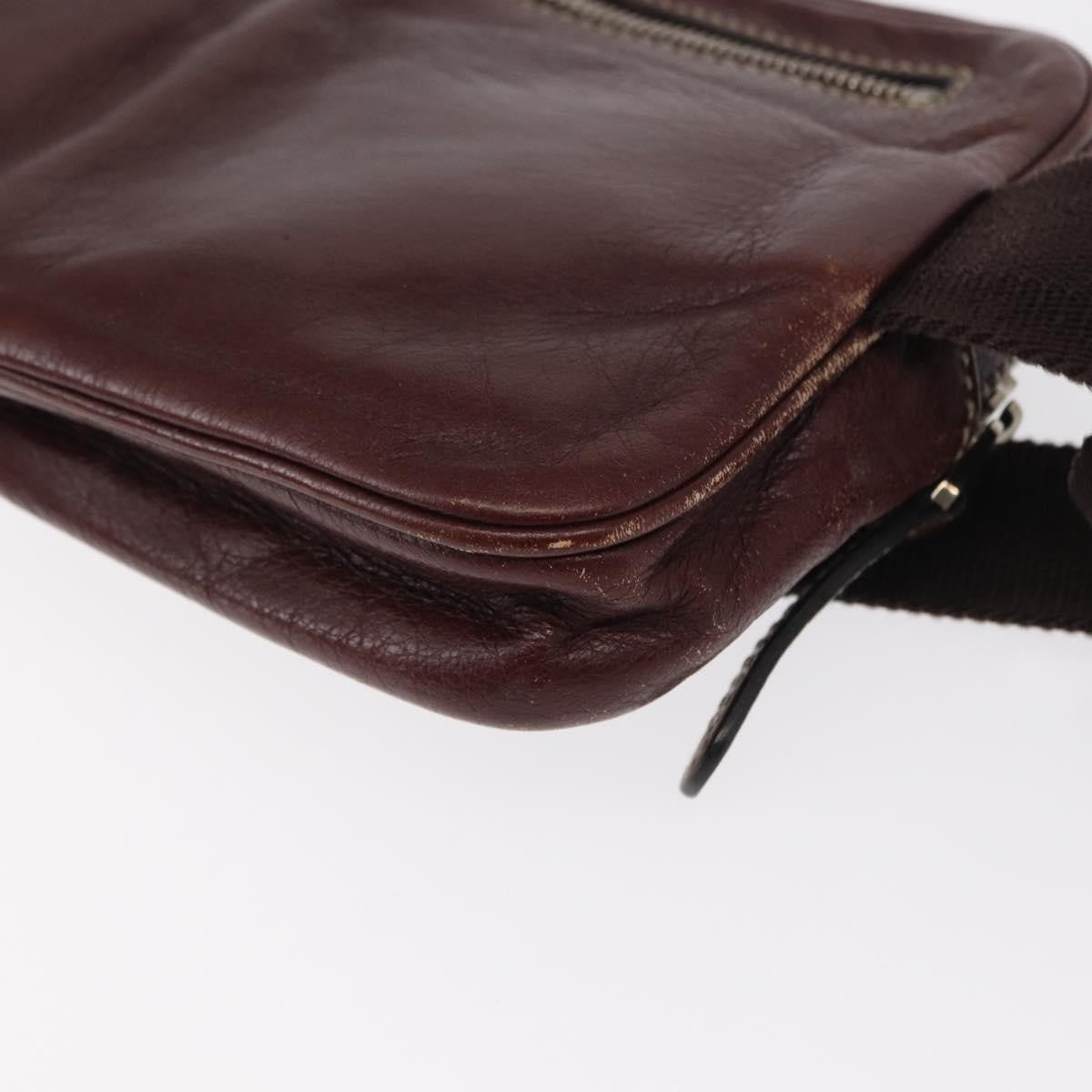 Gucci Belt Leather Burgundy Leather Shoulder Bag Bag (Pre-Owned)