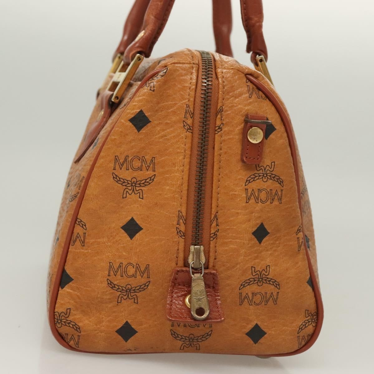 MCM Visetos Canvas And Leather Brown Canvas Bag (Pre-Owned)