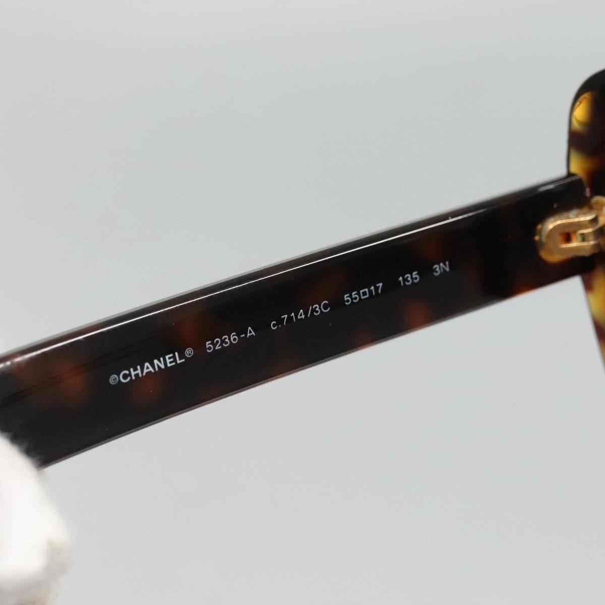 Chanel Chanel Logo Sunglasses Eye Wear Plastic Brown Plastic Sunglasse Accessory (Pre-Owned)