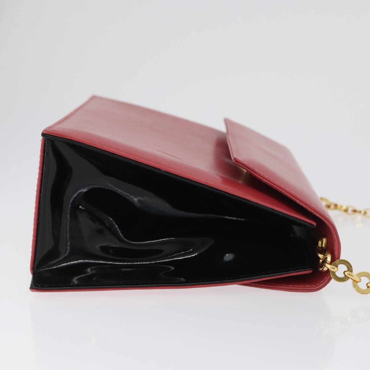 Salvatore Ferragamo Vintage Chain Leather Pink Leather Shoulder Bag Bag (Pre-Owned)