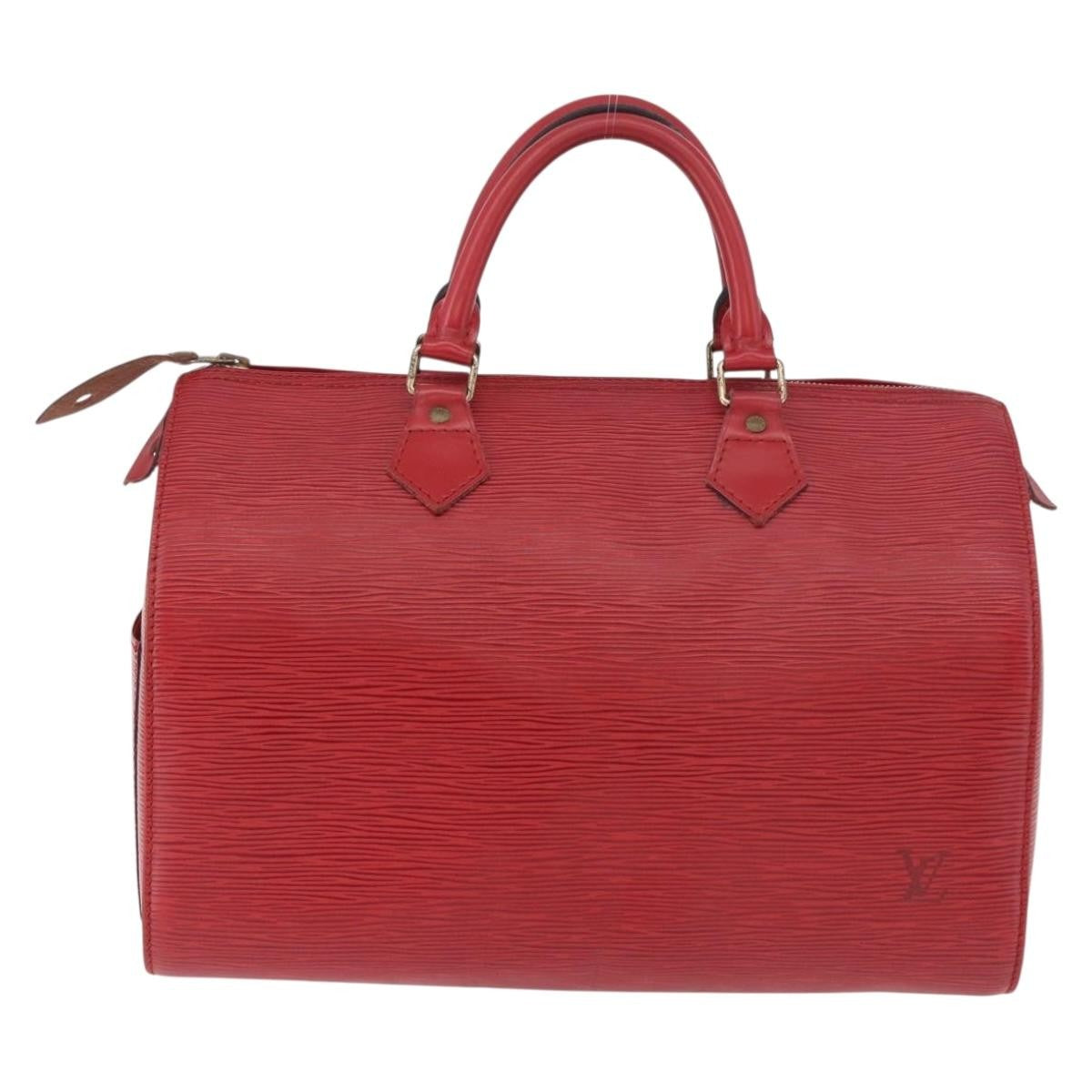 Louis Vuitton Speedy Epi Leather Red Leather Handbag (Pre-Owned)