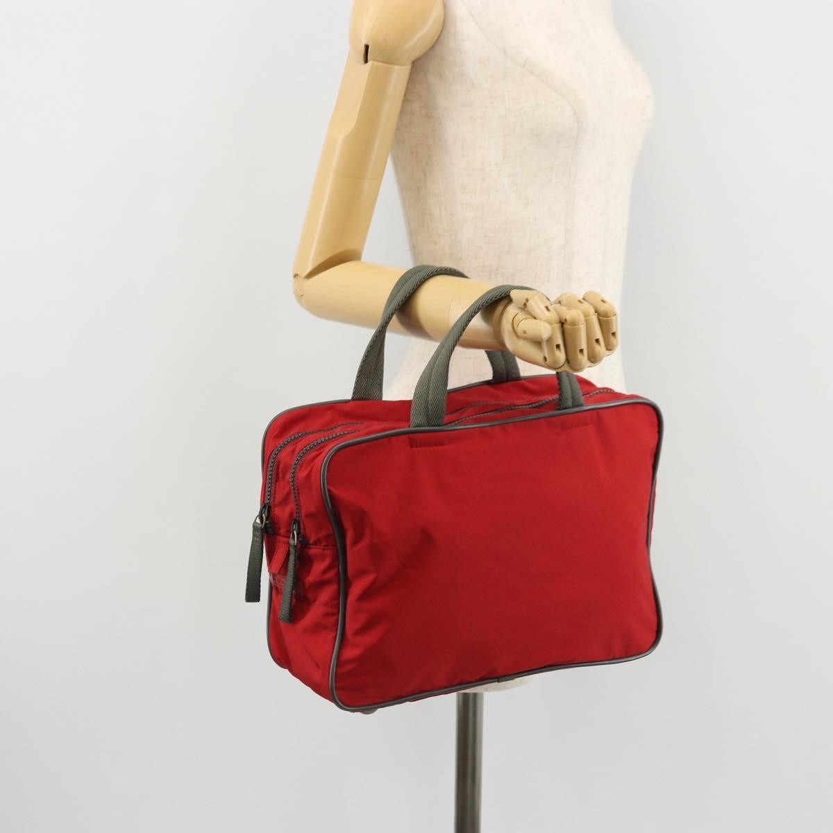 Prada Sport Nylon Red Nylon Tote Bag Bag (Pre-Owned)