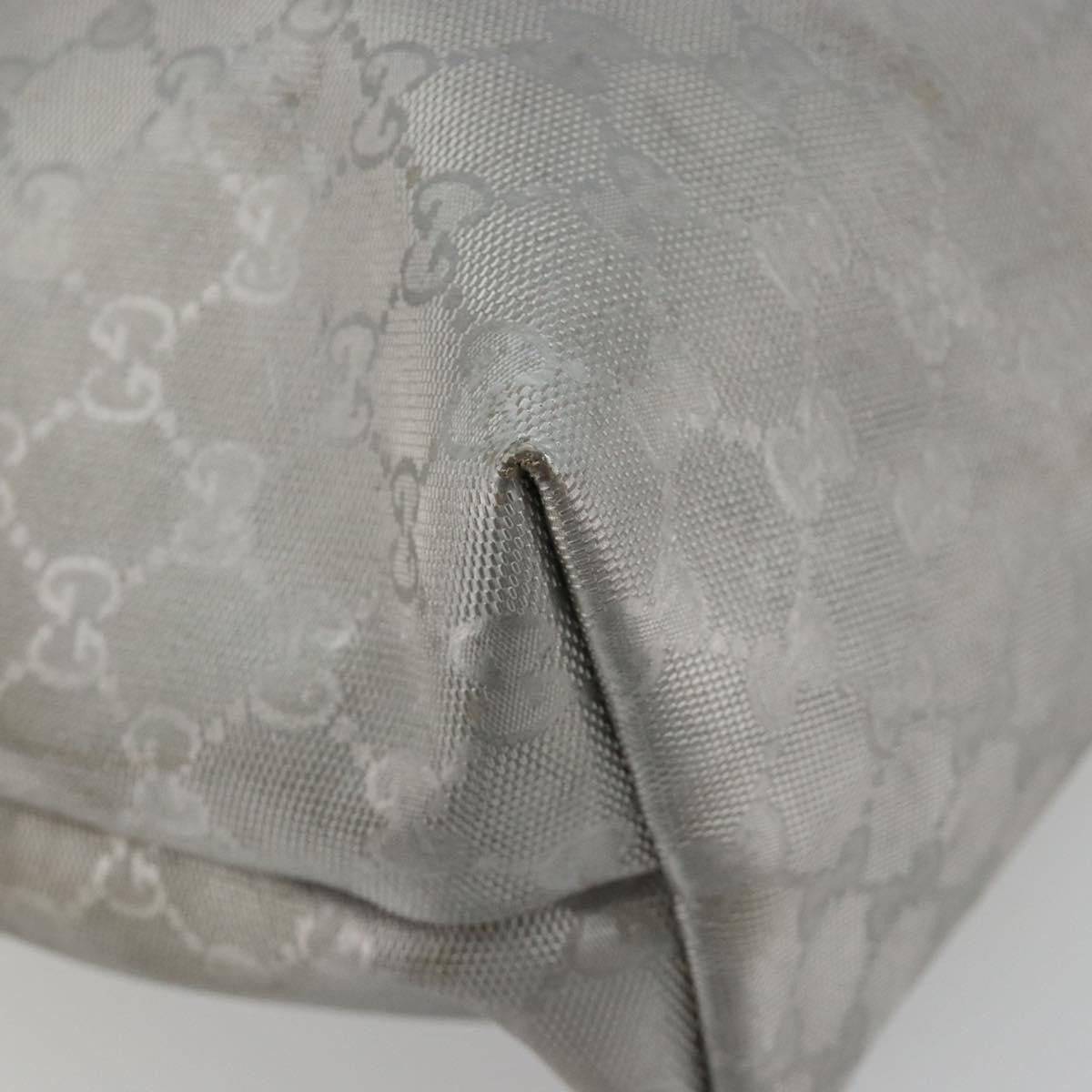 Gucci Plus Tote Gg Imprime Silver Canvas Tote Bag Bag (Pre-Owned)