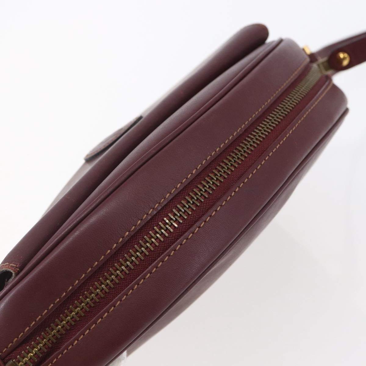 Cartier Must De Cartier Leather Burgundy Leather Bag (Pre-Owned)