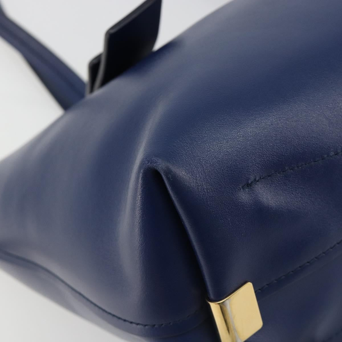 Chloe C Zipped Leather Blue Leather Tote Bag Bag (Pre-Owned)