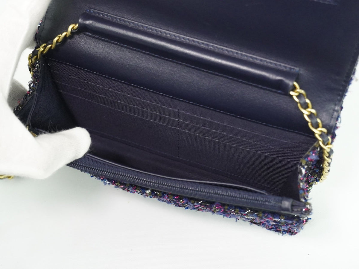 Chanel Wallet On Chain Tweed Multicolour Tweed Shoulder Bag Bag (Pre-Owned)