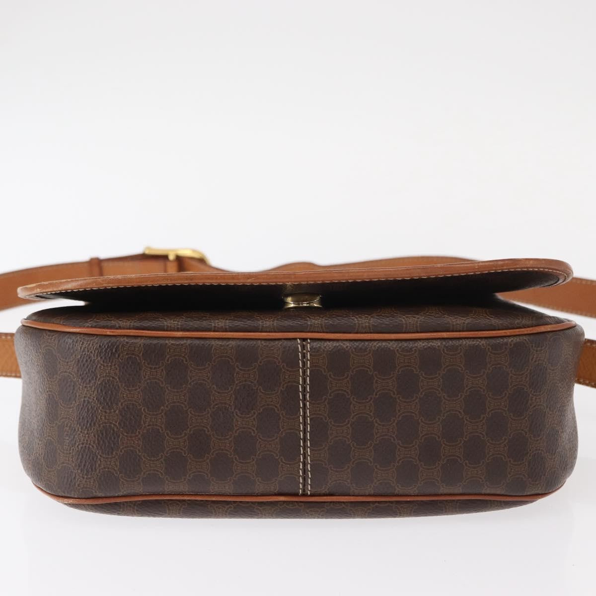 Celine Vintage Macadam Canvas Brown Canvas Shoulder Bag Bag (Pre-Owned)