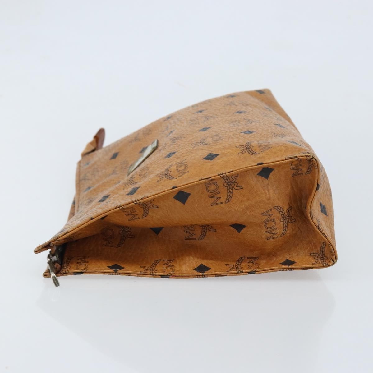 MCM Visetos Pvc Brown Leather Clutche & Pouche Bag (Pre-Owned)