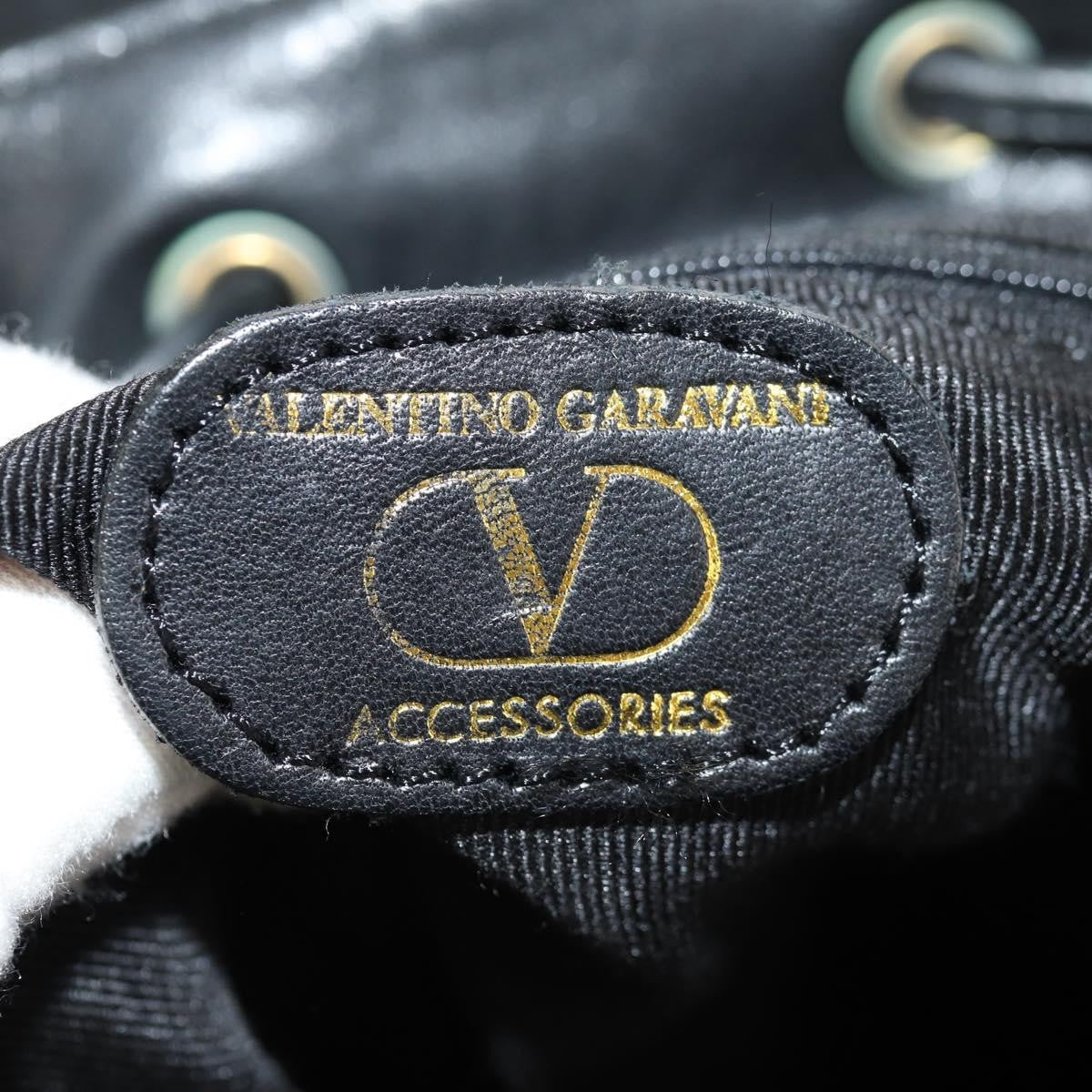 Valentino Garavani Backpack Nylon Black Nylon Backpack Bag (Pre-Owned)