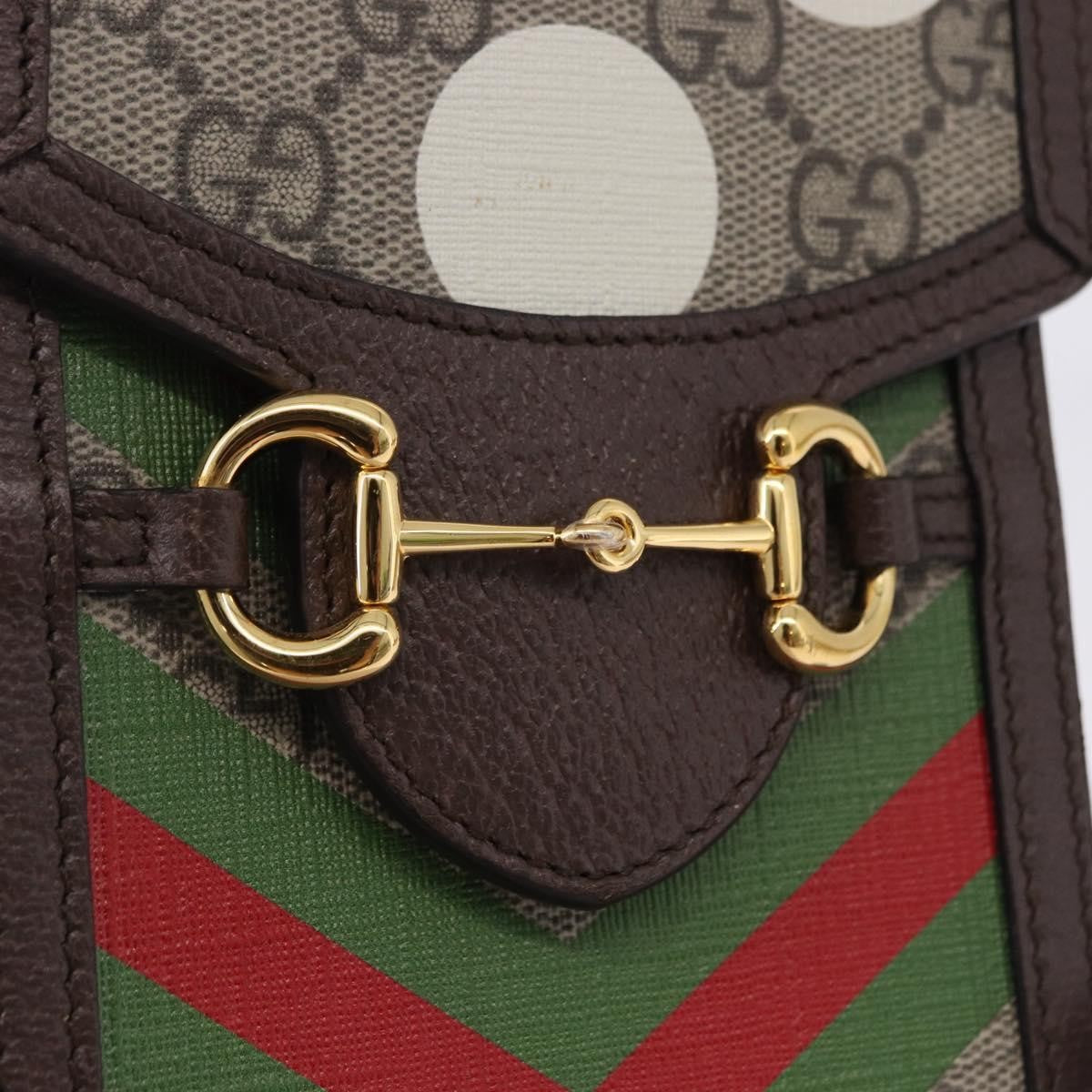 Gucci Horsebit 1955 Printed Gg Coated Canvas Beige Canvas Crossbody Bag Bag (Pre-Owned)