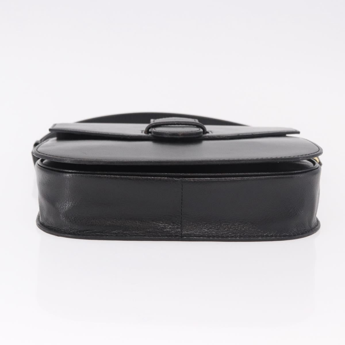 Saint Laurent Vintage Leather Black Leather Handbag (Pre-Owned)
