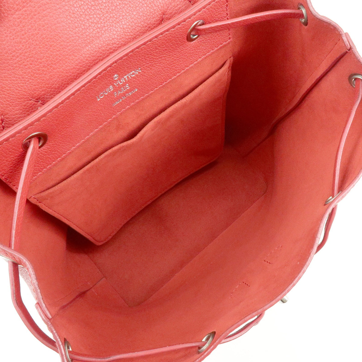 Louis Vuitton Lockme Leather Red Leather Backpack Bag (Pre-Owned)
