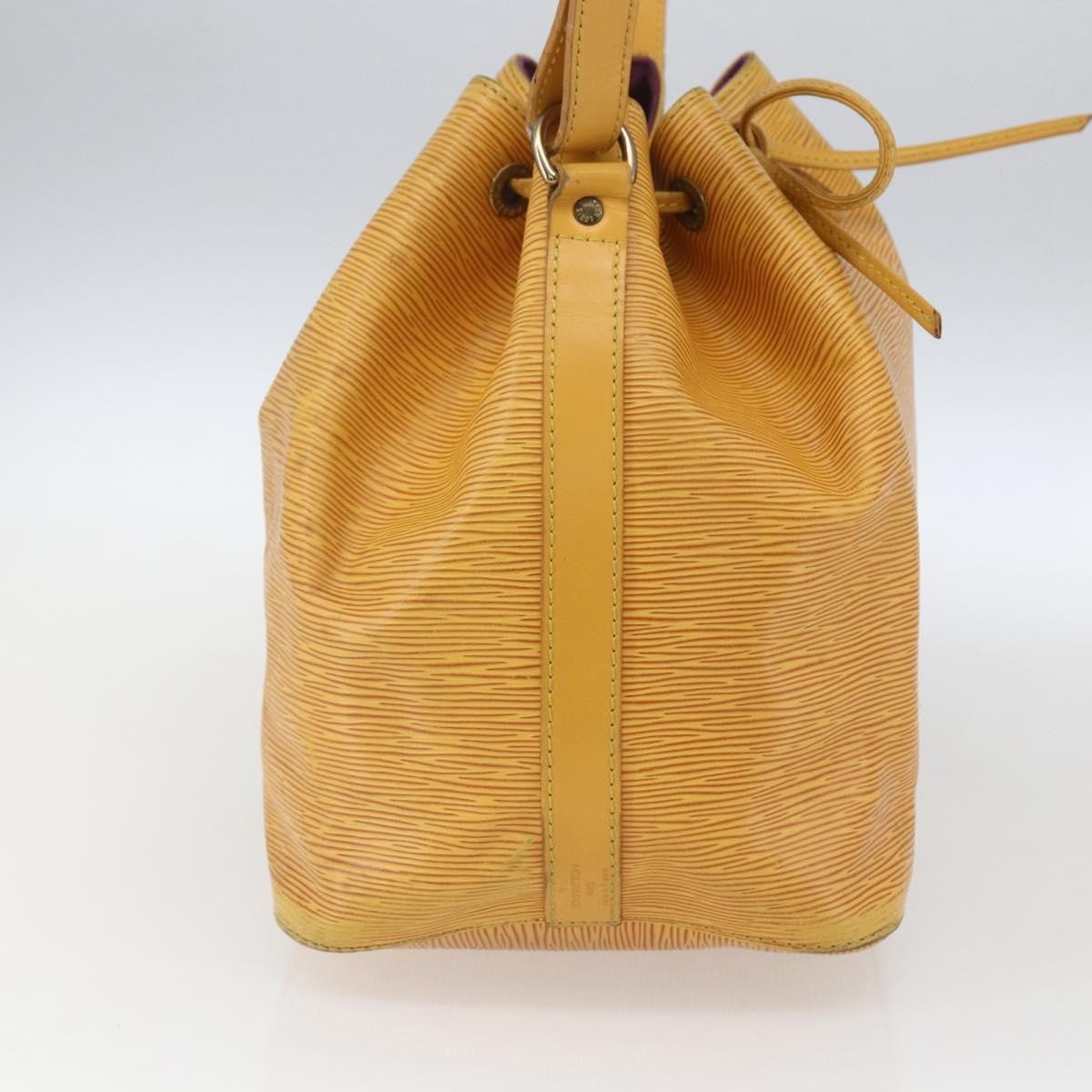 Louis Vuitton Petit Noe Monogram Canvas Yellow Leather Shoulder Bag Bag (Pre-Owned)