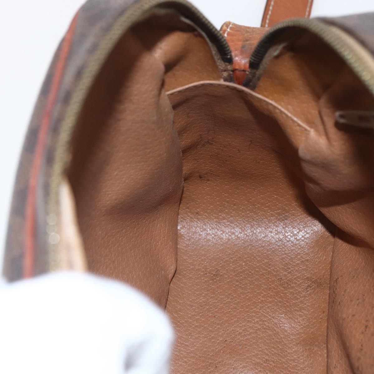 Celine Vintage Macadam Canvas And Leather Brown Canvas Shoulder Bag Bag (Pre-Owned)