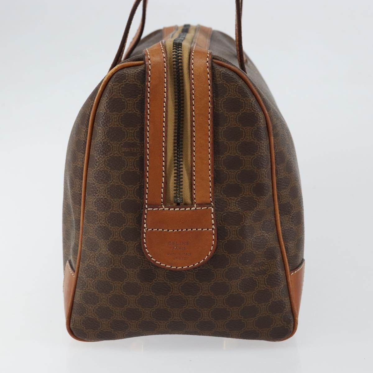Celine Macadam Macadam With Leather Brown Canvas Shoulder Bag Bag (Pre-Owned)