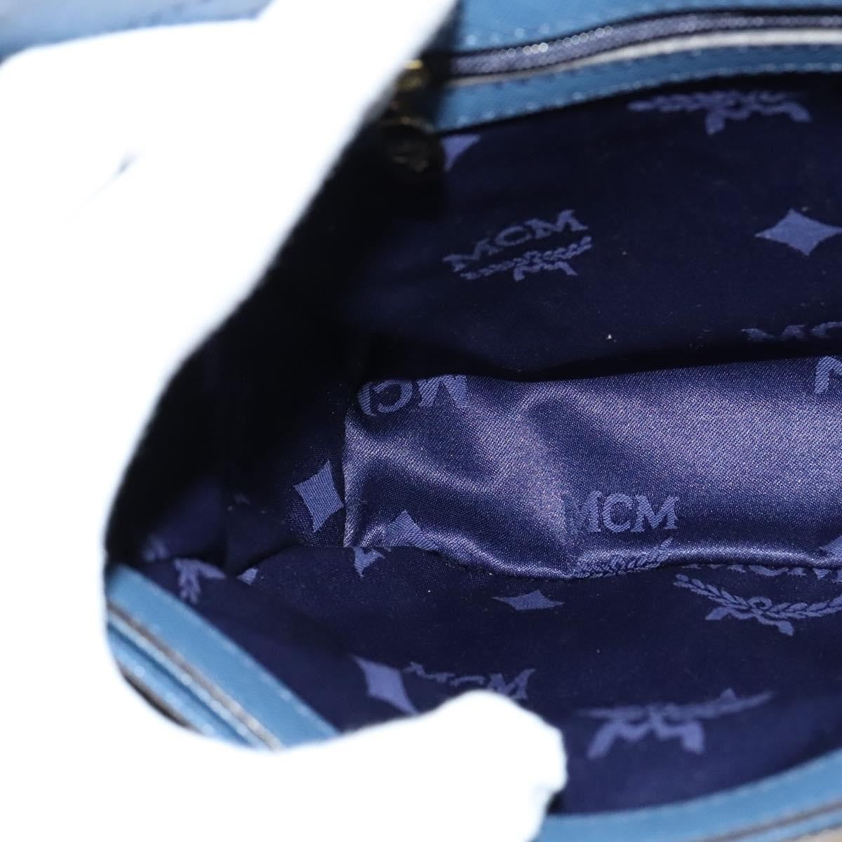 MCM Vintage Leather Blue Leather Handbag (Pre-Owned)