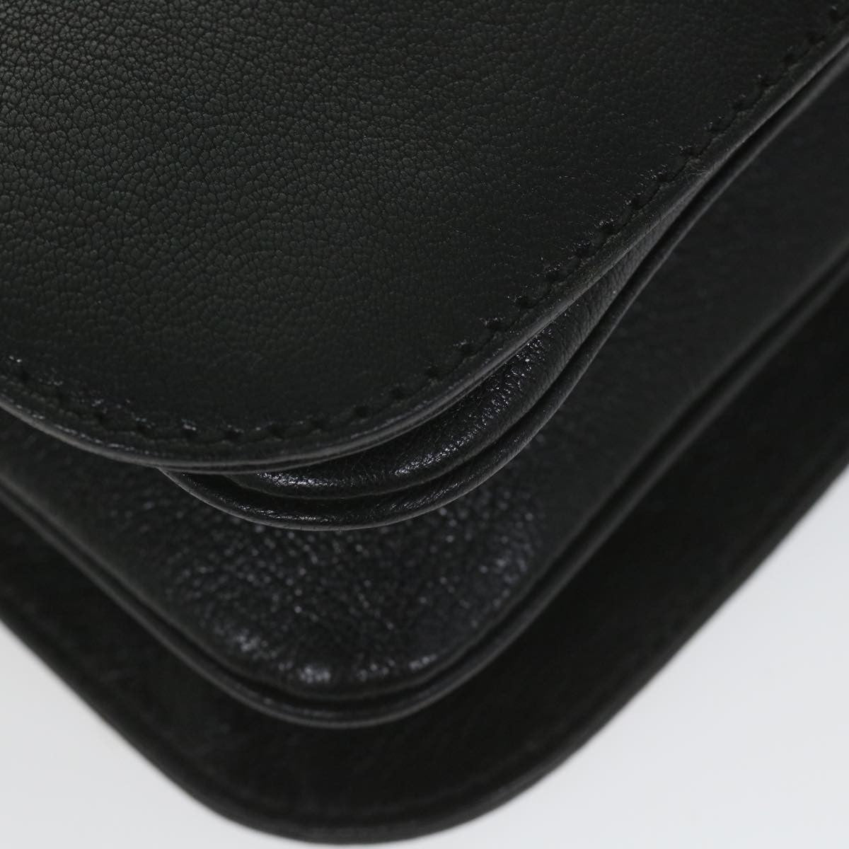 Gucci Blondie Flap Leather Black Leather Shoulder Bag Bag (Pre-Owned)