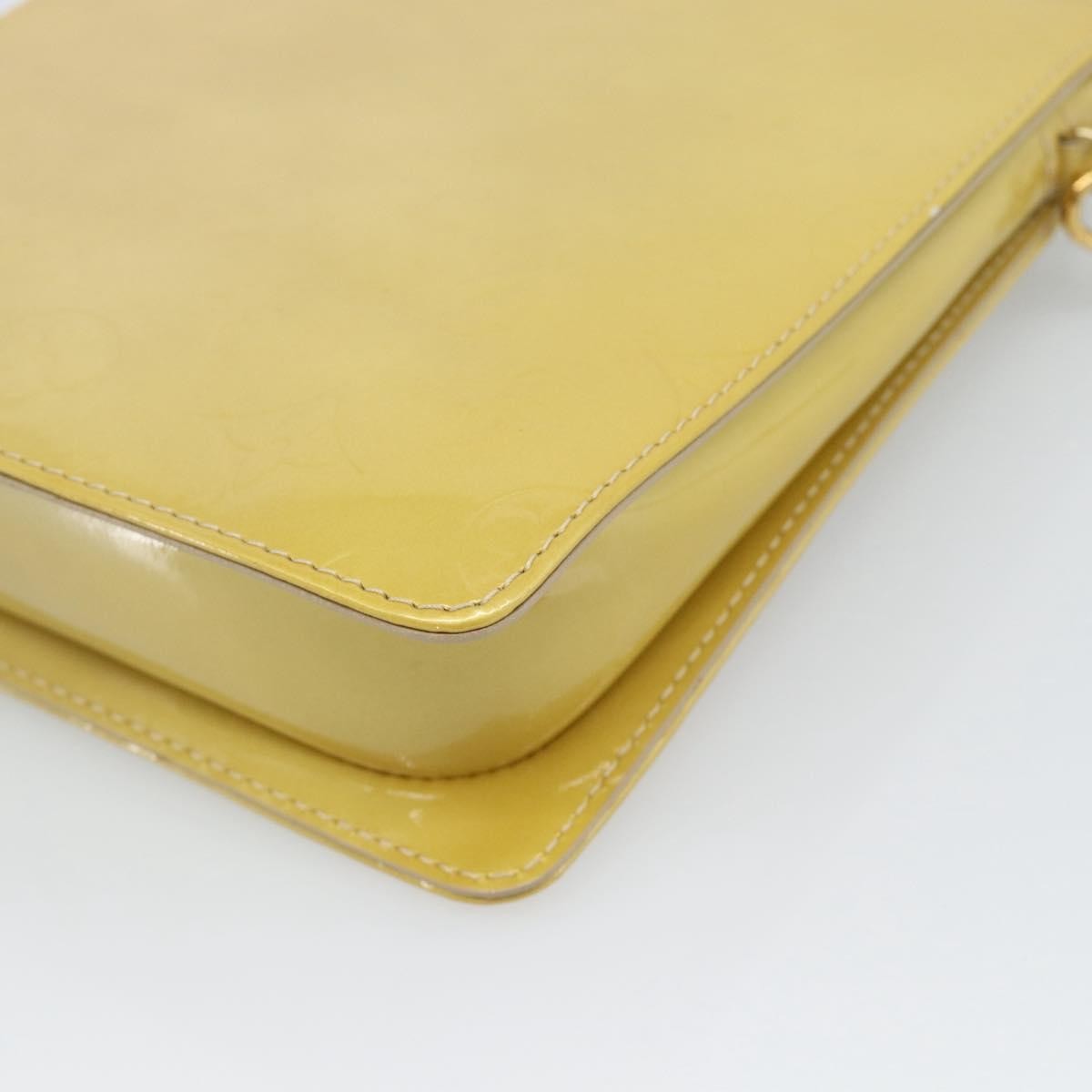 Louis Vuitton Mott Monogram Vernis Beige Patent_Leather Clutche & Pouche Bag (Pre-Owned)
