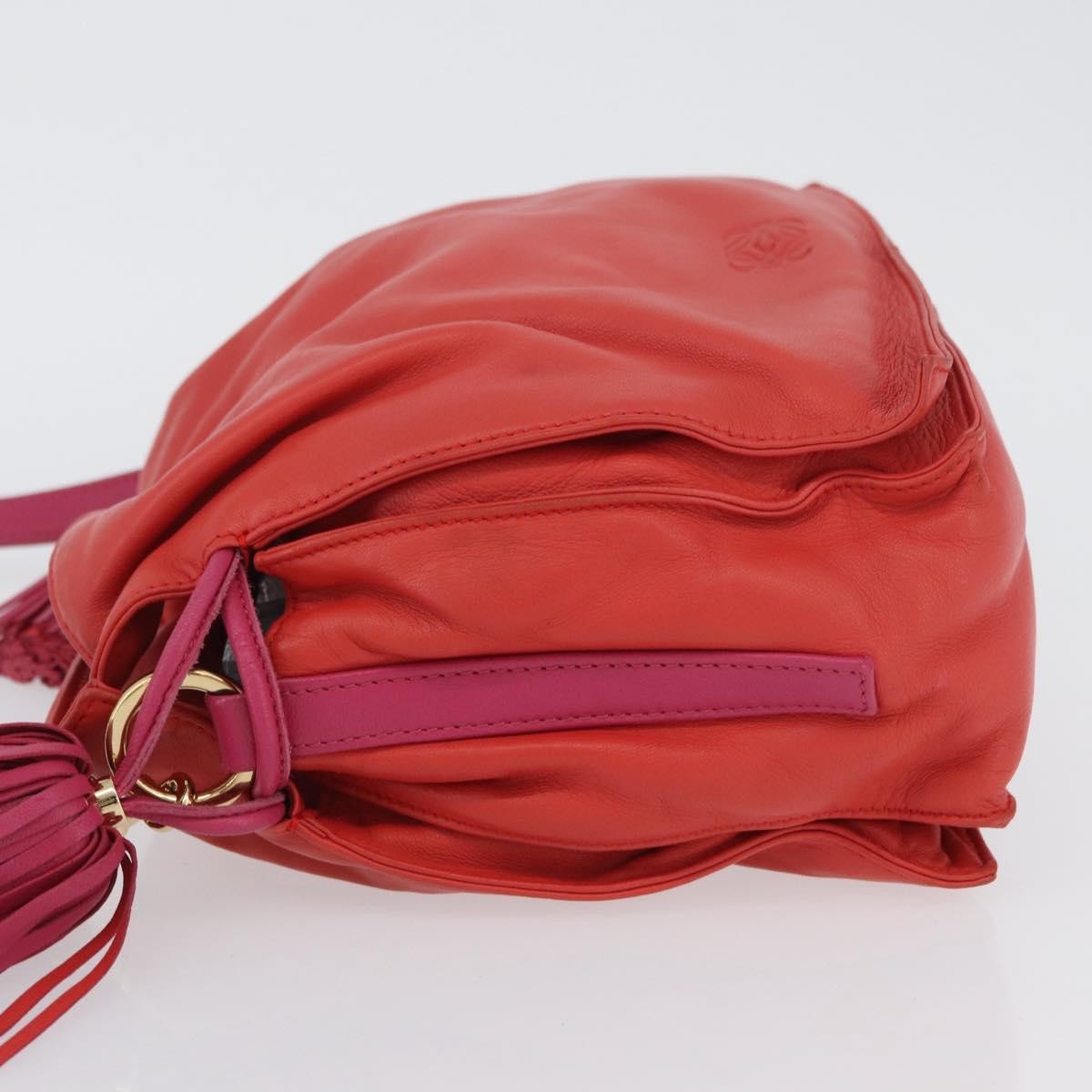 Loewe Flamenco Leather Orange Leather Shoulder Bag Bag (Pre-Owned)
