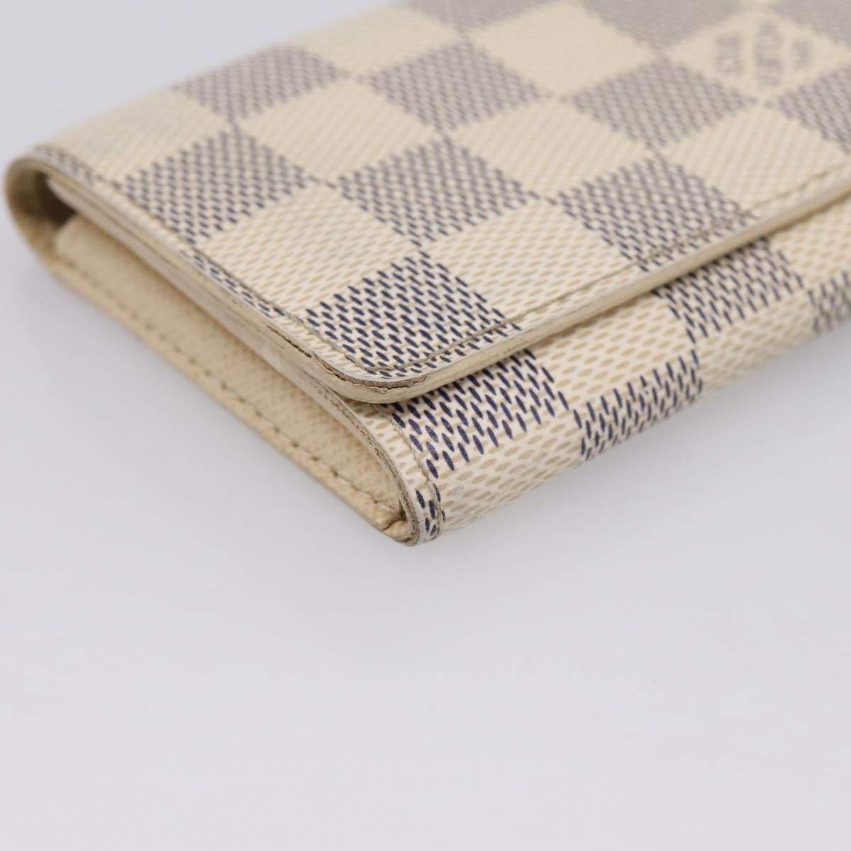 Louis Vuitton Envelope Business Card Holder Damier White Canvas Card Holders Accessory (Pre-Owned)