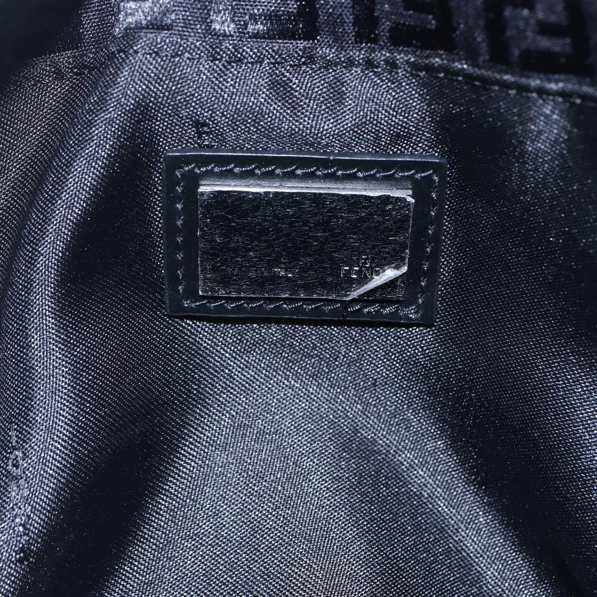 Fendi Vintage Shopping Zucchino Canvas Black Canvas Tote Bag Bag (Pre-Owned)