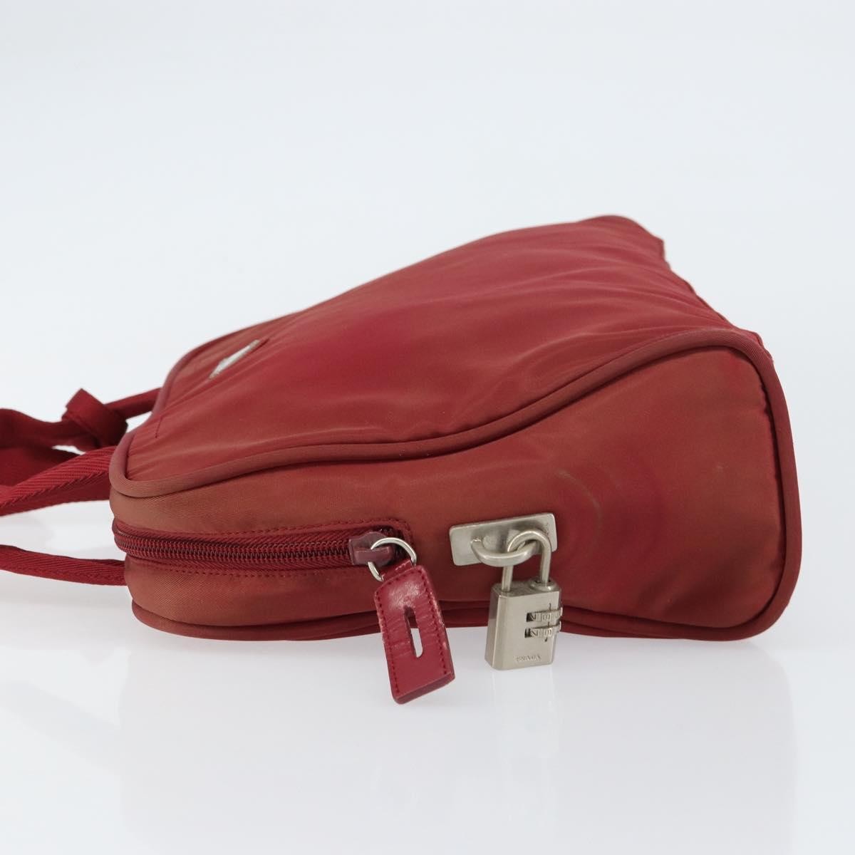 Prada Zip Around Tote Tessuto Red Nylon Shoulder Bag Bag (Pre-Owned)