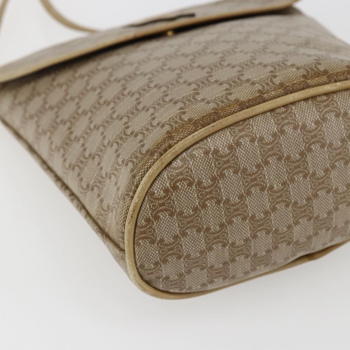 Celine Vintage Macadam Canvas Beige Canvas Shoulder Bag Bag (Pre-Owned)