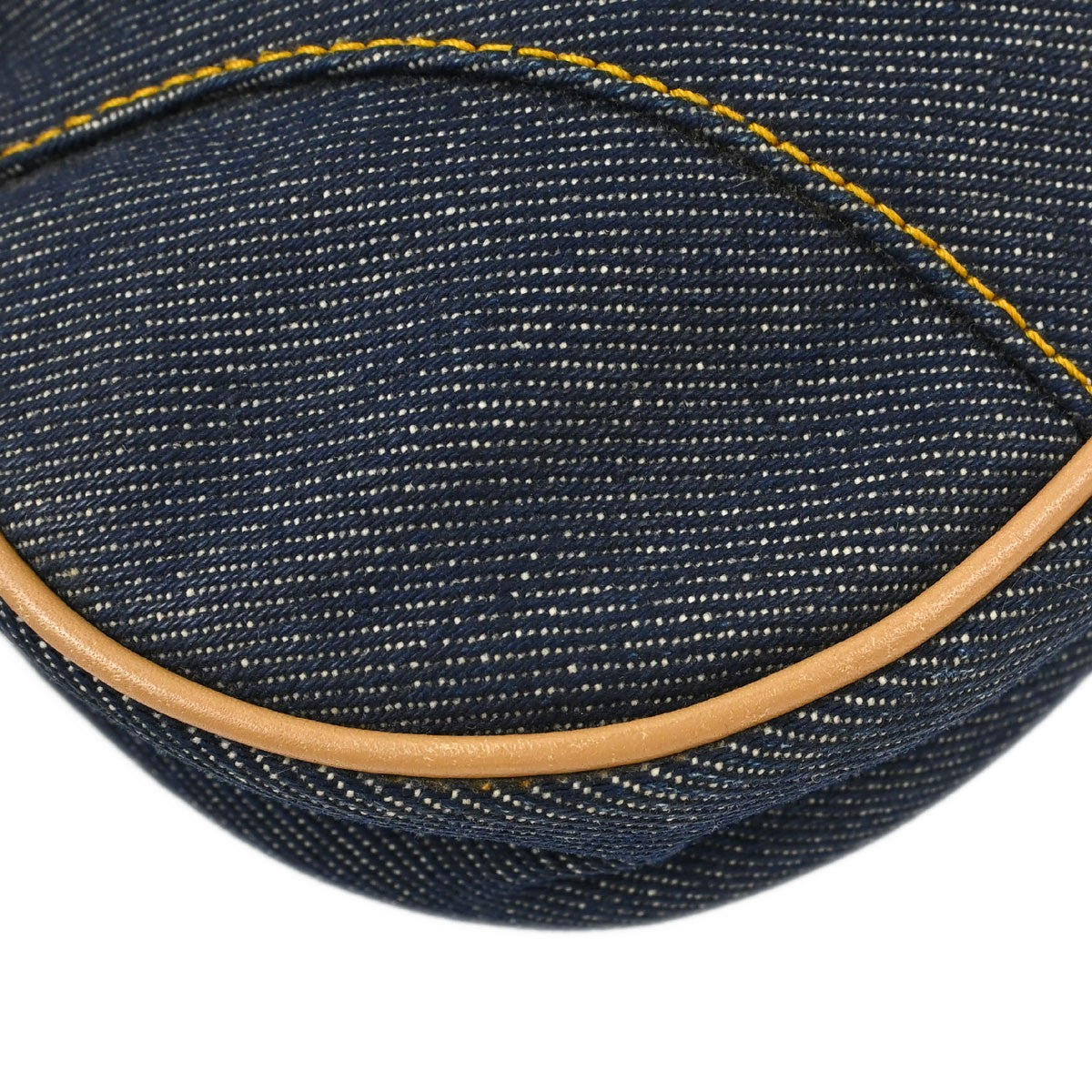 Christian Dior Vintage Saddle Denim Navy Denim_Jeans Handbag (Pre-Owned)