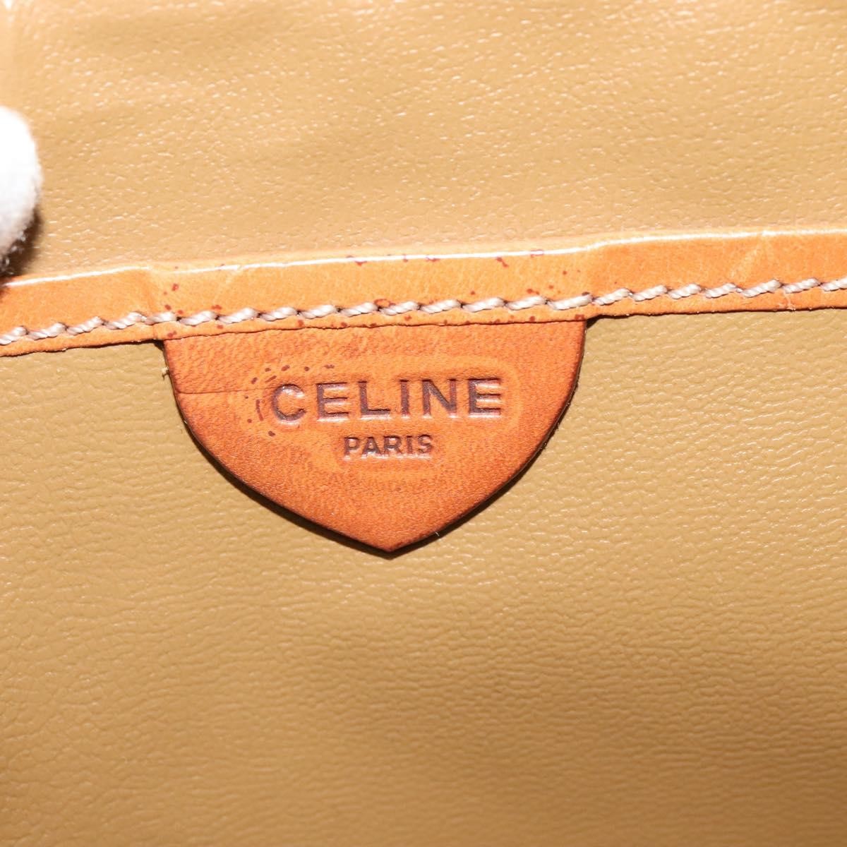 Celine Vintage Macadam Canvas And Leather Beige Canvas Handbag (Pre-Owned)
