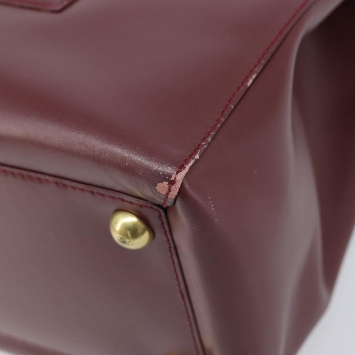 Cartier Must Line Leather Burgundy Leather Handbag (Pre-Owned)