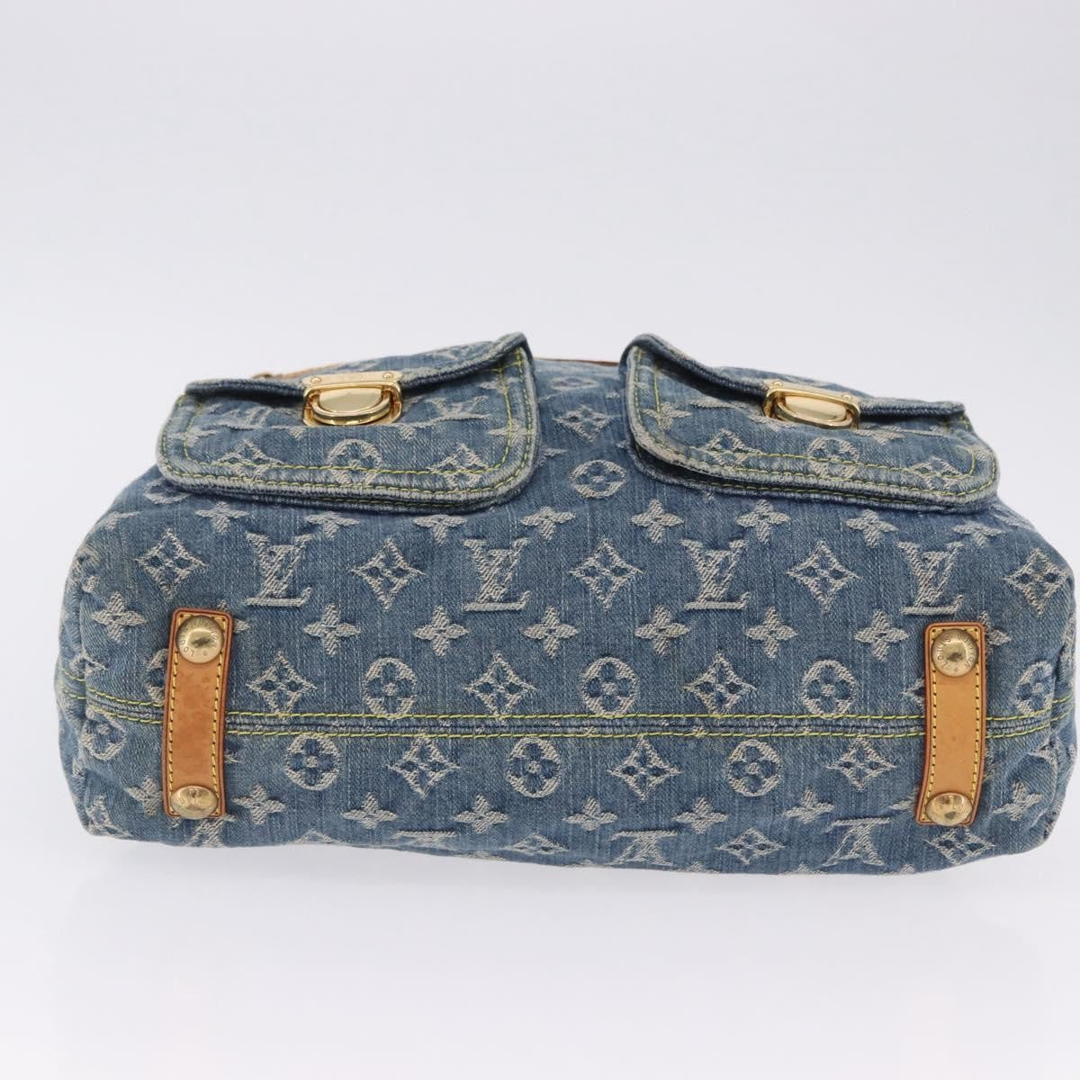 Louis Vuitton Baggy Grand Modèle Denim Blue Canvas Handbag (Pre-Owned)