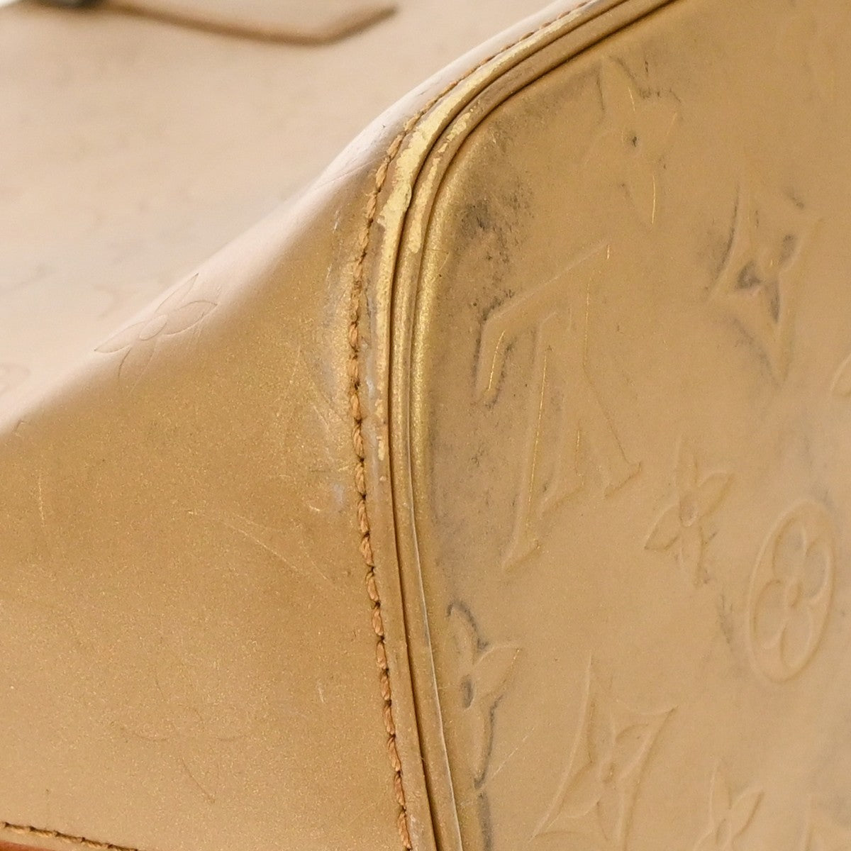 Louis Vuitton Mat Stockton Monogram Vernis Gold Patent_Leather Shoulder Bag Bag (Pre-Owned)