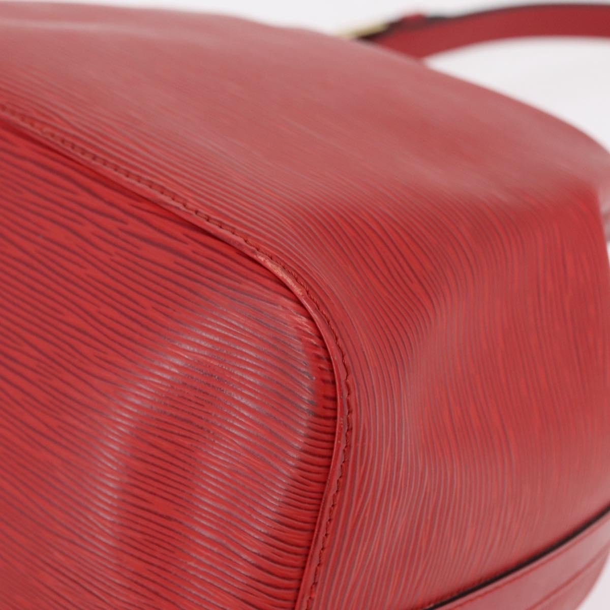 Louis Vuitton Petit Noe Nm Epi Leather Red Leather Handbag (Pre-Owned)