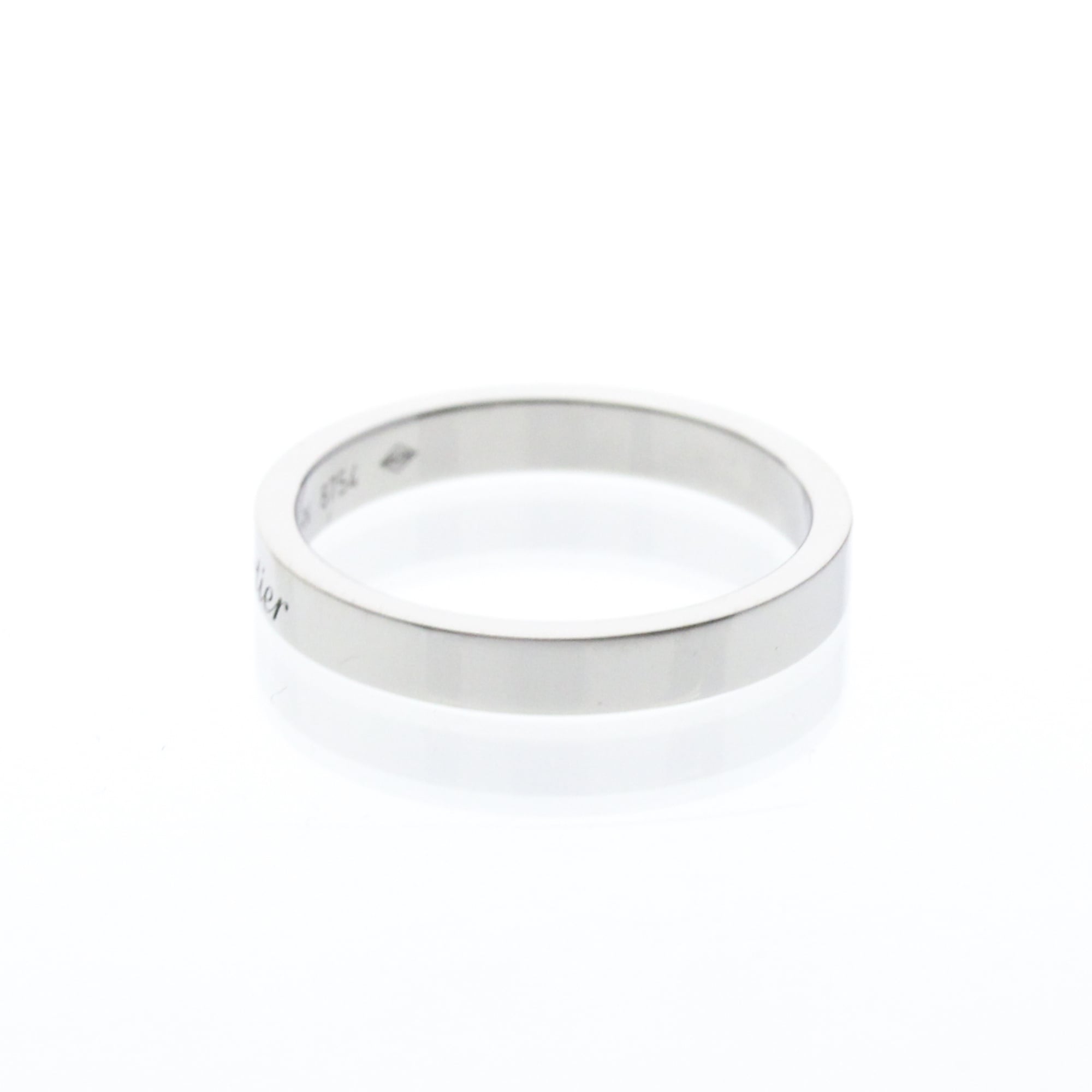 Cartier C De Cartier Wedding Band Platinum Silver Platinum Ring Jewelry (Pre-Owned)