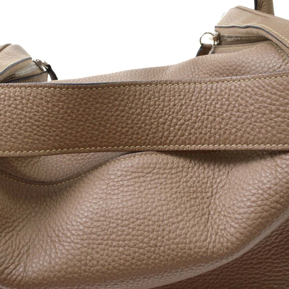 Hermes Lindy Clemence Gray Leather Handbag (Pre-Owned)
