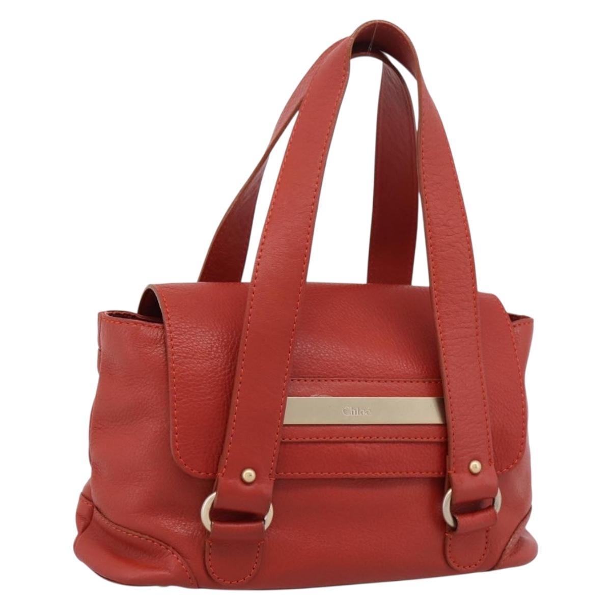 Chloe Handbag Leather Red Leather Handbag (Pre-Owned)