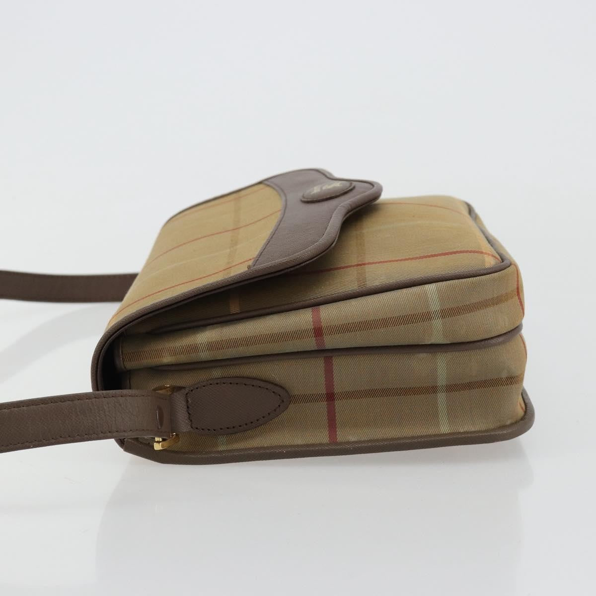 Burberry Nova Check Canvas And Leather Brown Canvas Handbag (Pre-Owned)