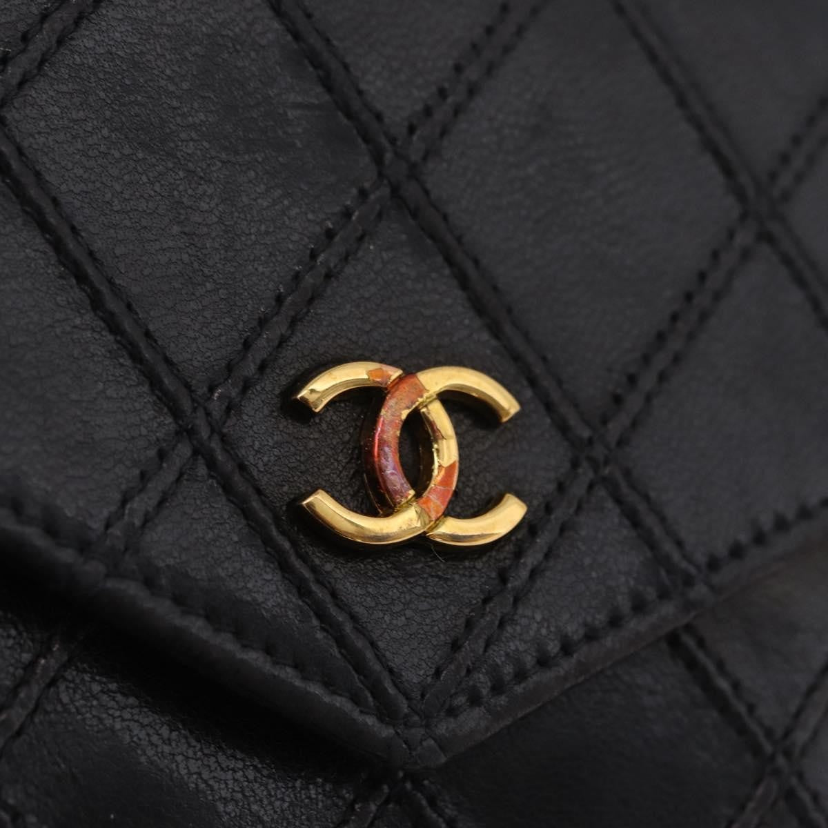 Chanel Cc Compact Quilted Caviar Black Leather Wallets Accessory (Pre-Owned)