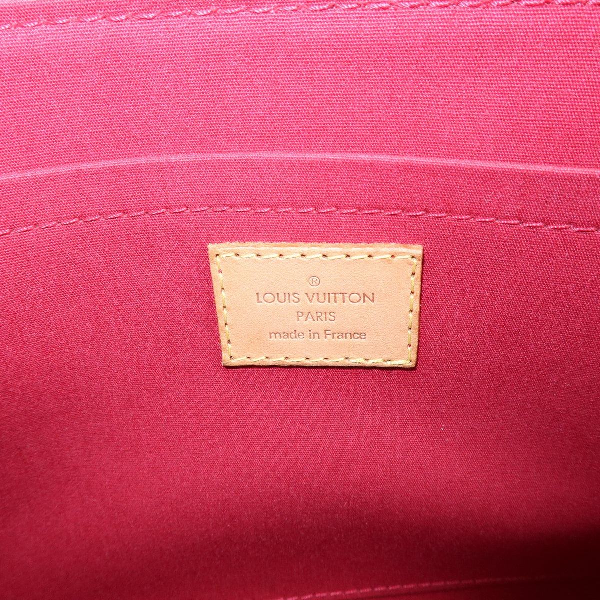 Louis Vuitton Rosewood Avenue Monogram Vernis Red Patent_Leather Handbag (Pre-Owned)