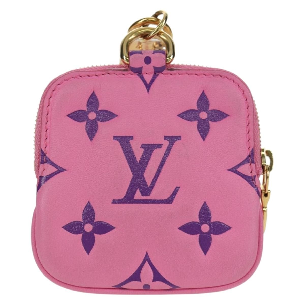 Louis Vuitton Lanyard Multipochette Coin Case Monogram Empreinte Pink Canvas Wallets Accessory (Pre-Owned)
