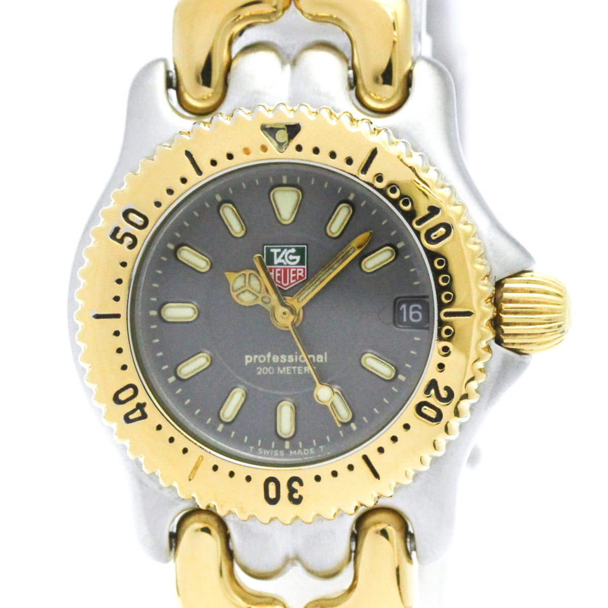 Tag Heuer Sel Professional 200M Quartz Stainless Steel And Gold Plated Watch (Pre-Owned)