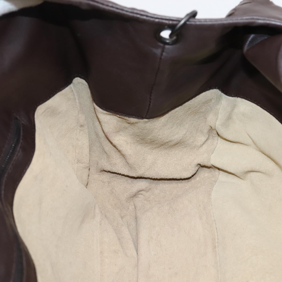 Bottega Veneta Campana Hobo Intrecciato Nappa Brown Leather Shoulder Bag Bag (Pre-Owned)