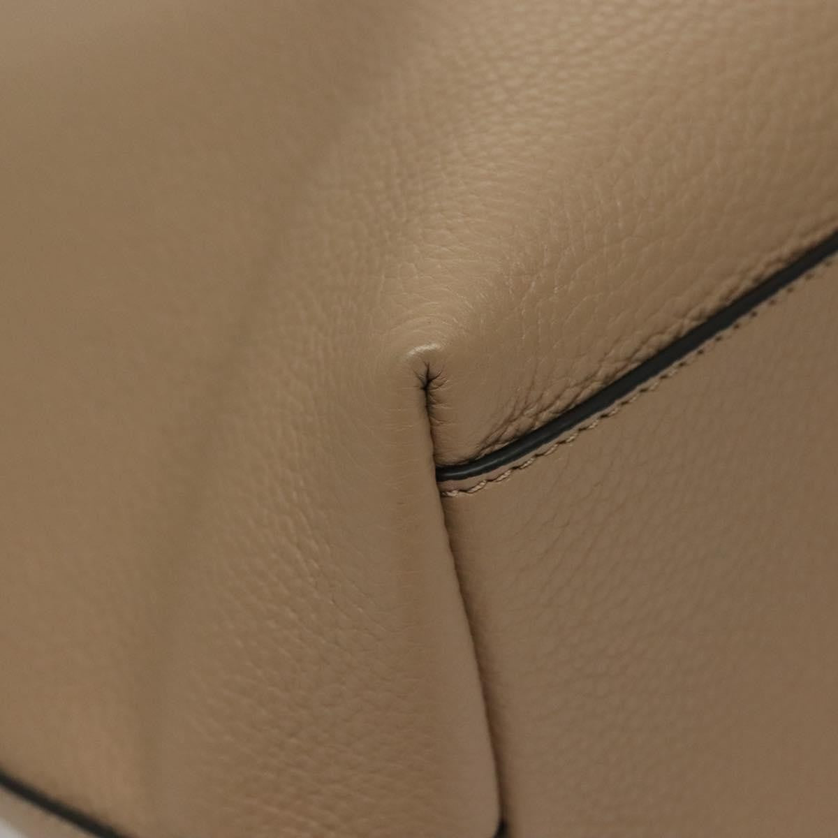 Versace La Medusa Tote Embossed Canvas Beige Leather Bag (Pre-Owned)