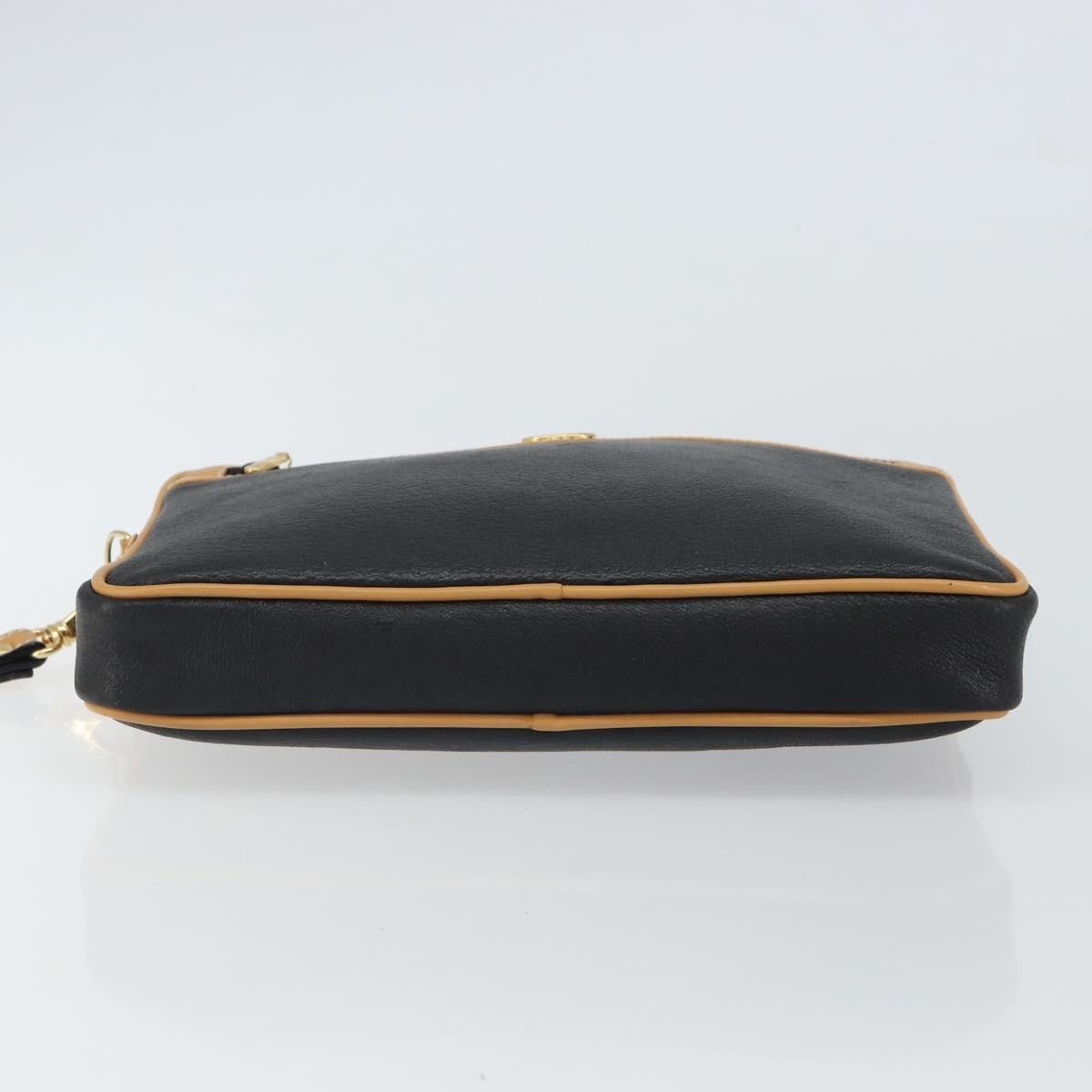Gucci Vintage Clutch Leather Black Leather Clutche & Pouche Bag (Pre-Owned)