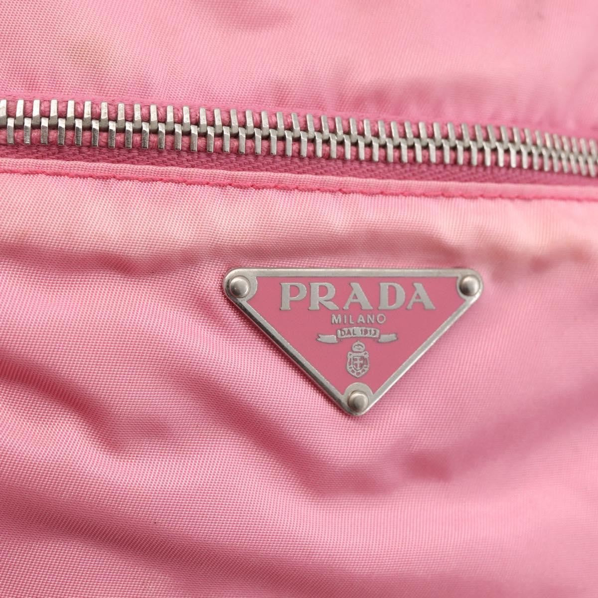 Prada Front Pocket Messenger Tessuto Pink Nylon Shoulder Bag Bag (Pre-Owned)