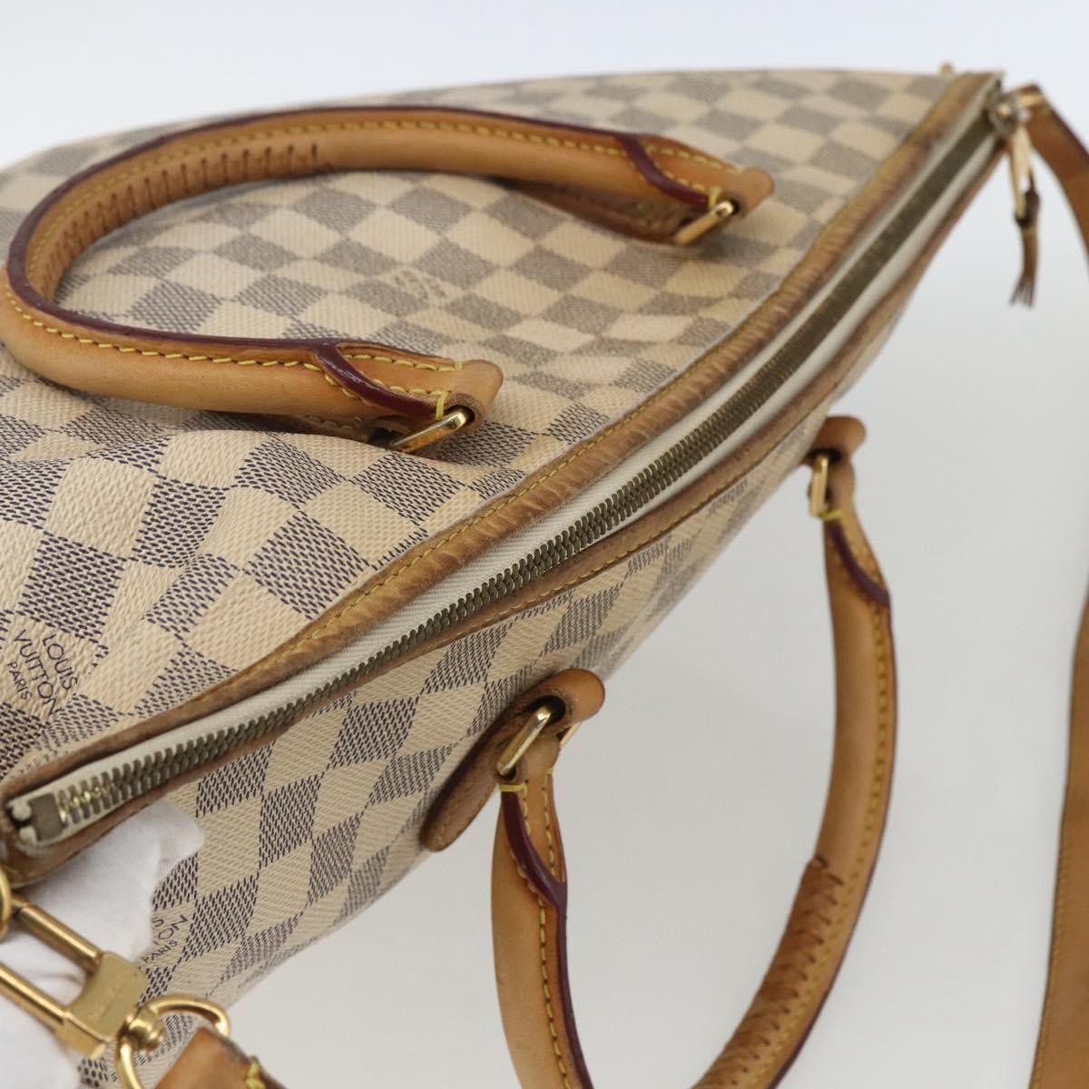 Louis Vuitton Riviera Damier Beige Canvas Handbag (Pre-Owned)